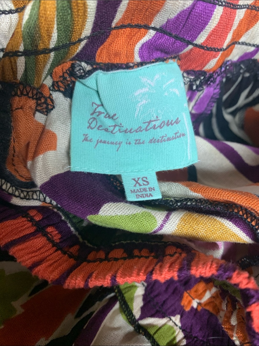 True Destination Hawaiian Wide Leg Pants Size XS - Picture 4 of 5